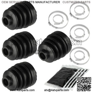 2 Rear Axle Inner Outer CV Boot Kit for Polaris Ranger 500 4X4 EFI 2011-2013