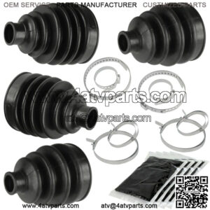 2 Rear Axle Inner Outer CV Boot Kit for Can-Am Outlander 400 4X4 EFI 2009-2012 (For: Can-Am)