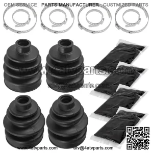 2 Front Inner Outer Axle CV Boot Kit For Honda TRX450ES TRX450S Foreman 98-01