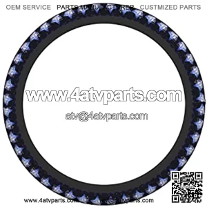 Breathable Steering Wheel Cover Pentagram Thin Blue Line Flag Platinum Snowmobile Design Universal Medium Size 15 Inch
