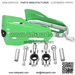Hand Guards Dirt Bike Handguards Aluminum Brush Bar Universal Motorcycle Hand Guard Bark Busters for ATV Quad CR CRF YZF KXF RMZ BSE Motorcross Pit Bike KAYO (Green)