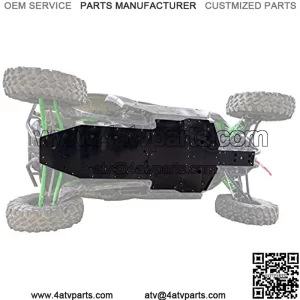 SuperATV Heavy Duty Full Skid Plate Kawasaki KRX 1000 (2020+) - Full Front to Back Protection - Drain Ports for Easy Cleanup
