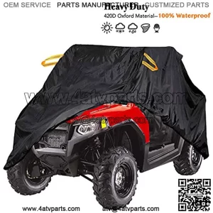 126 Inch UTV Covers Waterproof Outdoor,Heavy Duty Material All Weather 2-3 Passenger Side by Side Snow Rain UV Protection Cover UTV ATV Accessories for Polaris Yamaha Kawasaki Honda
