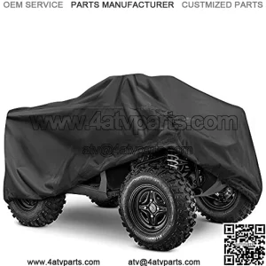 MudShield All Weather Waterproof Outdoor ATV Cover for Ultimate Protection Heavy Duty XXL 102"" x 48"" x 44""", Black