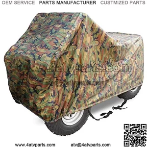 Camo 79 Inch ATV Quad Covers Waterproof Outdoor Oxford Cloth Durable 4 Wheeler Rain Cover Accessories All Weather UV Protection for Kawasaki for Polaris for Suzuki for Can Am