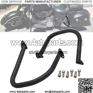 Black Rear Engine Protect Guard Highway Crash Bars Compatible with Indian Chief Chieftain Springfield Vintage Dark Horse Roadmaster 2015-2021