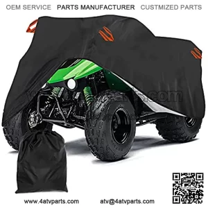 ATV Cover, Heavy Duty Quad Rain Waterproof Cover 420D Fabric Universal Fit for Polaris Sportsman Yamaha Grizzly Kawasaki Honda (XL)