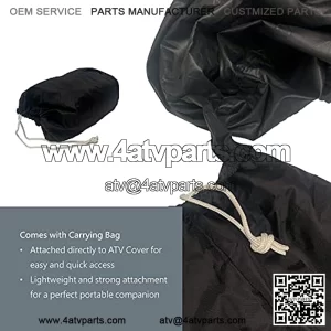 Heavy Duty Weatherproof ATV Cover for Outdoor All Terrain Vehicle Protection in Sizes XL and XXL (Black, XL) (Color : Black, Size : XL)