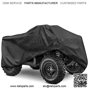 Caterpillar MudShield All Weather Waterproof Outdoor ATV Cover for Ultimate Protection Heavy Duty XXL 102"" x 48"" x 44""", Black