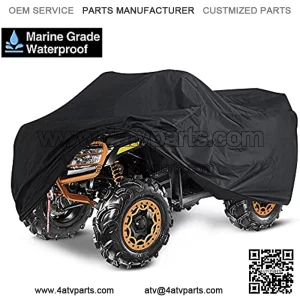 ATV Cover Waterproof Heavy Duty All Weather, Quad 4 Wheeler Cover Sun Rain Snow Protection, Fits for Honda, Yamaha, Polaris, Suzuki, Kawasaki, Can-Am Arctic Cat , XXXL (100x43x48 inch)