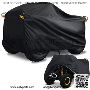ATV Cover Waterproof Heavy Duty Quad Covers 210D All Weather Protection 100'' 4 Wheeler Rain Cover Outdoor Storage for Polaris Sportsman Yamaha Honda Kawasaki Moto