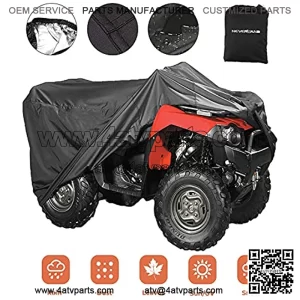 ATV Cover Waterproof Heavy Duty, ATV Quad Cover Outdoor Storage Protection for 4 Wheeler Accessories Polaris Predator Yamaha Honda (78.74x37.4x41.73 Inch)
