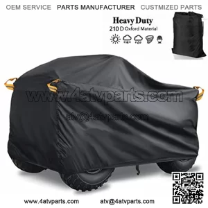ATV Cover Waterproof Heavy Duty,Oxford Material Protects 4 Wheels from Snow, rain or Sun for Polaris Sportsman Yamaha Grizzly Honda Fourtrax,up to 82.68x47.24x45.28inch