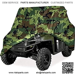 UTV HEAVY DUTY 420 DENIER CAMO WATERPROOF UTV SIDE BY SIDE COVER COVERS FITS UP TO 124'L UTV COVER FOR RANGER MULE GATOR PROWLER RAZOR RECON RZR VIKING WOLVERINE WILDCAT