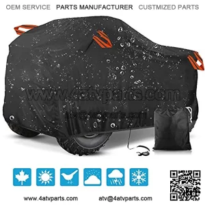 Waterproof ATV Cover, for Polaris Sportsman Yamaha Grizzly Wolverine YFZ Honda Sportrax TRX Kawasaki Bayou Wheel Car Black 79x37x42 inch(L)
