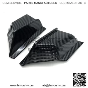 Wing Spoiler Auto Parts Waterproof 2 Pcs Car Accessories Carbon Fiber Black (For: More than one vehicle)