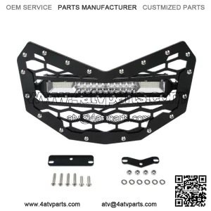 For Can-Am X3 Maverick RR Turbo Front Bumper Grille & LED Light Bar 32W 1800LM