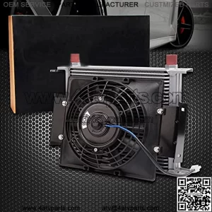 30 Row 10AN Universal Engine Transmission Oi+ 7" Fan With Fixed OiCooling Fan Kit