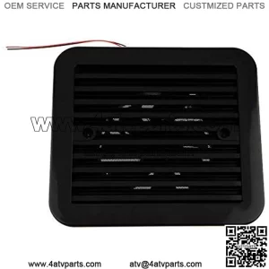 12V One-Way Silent Cooling Fan Side Exhaust Port Air Fan Ventilation Fans for Car RV Caravan Van(Black)