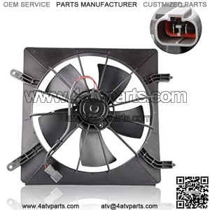 Radiator Cooling Fan Motor & Shroud Compatible for 02-06 Honda CR-V & 03-08 Element 2.4L(Left Side)