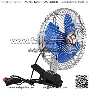 8 Inch 12V Car Oscillating Fan Vehicle Auto Car Fan Car Cooling Fan with Clip Cigarette Lighter Plug