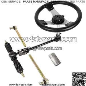 300mm Steering Wheel Tie Rod Rack Adjustable Shaft Assembly Compatible With Go Kart ATV?UTV 110CC 125CC 140CC 150CC Engines