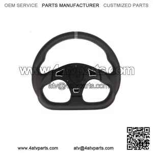 Assault Industries Ballistic 'D' V2 UTV Leather Steering Wheel ( Gray Accents )
