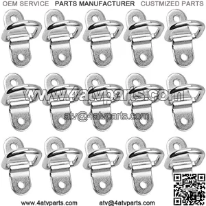15 Pack D Ring Tie Down Anchors Heavy Duty Lashing Rings for Trailers Trucks Cargo RV ATVs Kayaks Vans Motorcycles Silver