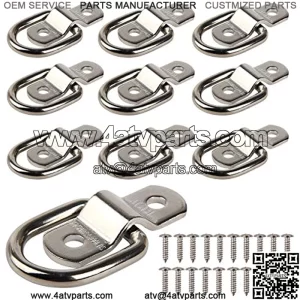 D-Ring Tie Downs Anchors Lashing Rings for Loads on Trailers Trucks RV Campers Vans ATV SUV Boats Motorcycles etc Vehicles Heavy Duty 2400 Pounds Capacity Tie Down Ring (10-Pack)