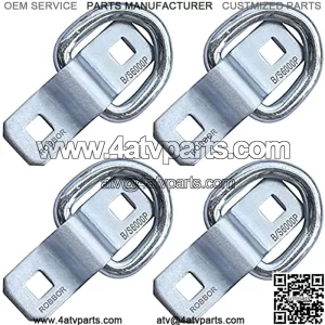D Ring,Tie Down Anchor 4 Pk Surface Mount Tie Down Ring Heavy Duty 6000 Pound Breaking Strength Super Strong Forged Steel for Trailer Cargo Control, Tying Down Motor Bikers,ATV's