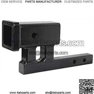 80875 1-1/4" to 2" Hitch Adapter With 4" Rise and 3-3/8" Drop - For Class I and Class II Receivers