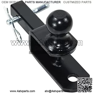 ATV/UTV Trailer Hitch Towing Ball Mounts, 2-Inch Ball, Clevis Pin, Fits 1 1/4-Inch Receiver