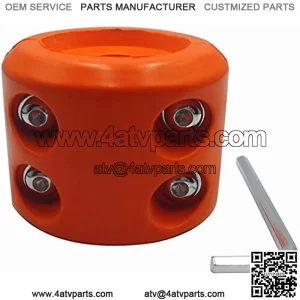 ATV-SCHS Winch Cable Hook Stopper Rubber Winch Line Saver with Allen Wrench for ATV UTV Winches (Orange)