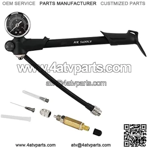 300 psi Air Shock Fork Pump with Rubber Handle Nitrogen Needle Fill Tools Kit Compatible with ATV UTV Motorcycle,Road Classic EFI FLHRCI,Street Glide FLHX,Road Glide