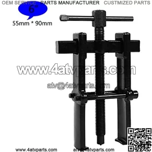 Bearing Puller Remover Gear Removal Repair Tool for Motorcycle Car Auto Adjustable Range Carbon Steel Straight Type Black - 5 Sizes for Choice (6in-55??90mm)