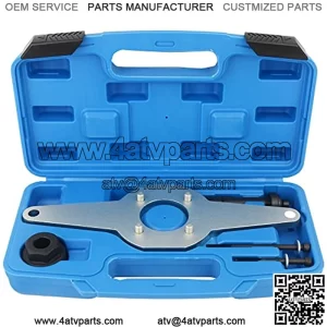 Vibration Damper Holding Tool Crankshaft Pulley Removal Shock Absorber Compatible with Audi/VW/Seat/Skoda 1.8 2.0 4V TFSi/TSi EA888 Vibration Damper Assembly 4 Cylinder