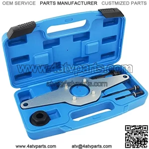 Vibration Damper Holding Tool Crankshaft Pulley Removal Shock Absorber Compatible with Audi/Seat/Skoda/VW 1.8 2.0 4V TFSi/TSi EA888 Vibration Damper Assembly 4 Cylinder