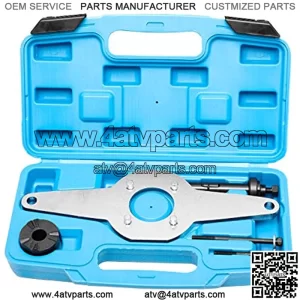 Vibration Damper Holding Tool Crankshaft Pulley Removal Shock Absorber Compatible with Audi Skoda VW 1.8 2.0 4V TFSi/TSi EA888 Vibration Damper Assembly 4 Cylinder Replace T10531