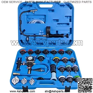 28-Piece Universal Radiator Pressure Tester, Vacuum Type Cooling System Tool Kit w/Carrying Case (Blue Case)