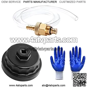 Oil Filter Wrench, Drain Tool, and Gloves for Toyota & Lexus 2.0L - 5.7L Engines with Cartridge Style Oil Filter Systems