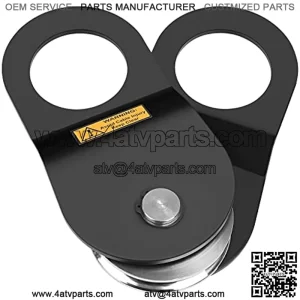 10 Ton Winch Snatch Block, Snatch Block Pulley 22000lbs Capacity, Winch Snatch Block Pulley Recovery Accessory for Truck Tractor ATV UTV Black