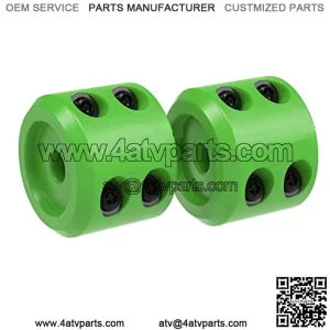 Winch Cable Hook Stopper (2 Pack) Silicone Rubber Shock Absorbent Winch Stopper Best Winch Accessories for Wire & Synthetic Cables ATV UTV Prevent Pulling Eliminate Abrasion Bouncing Green