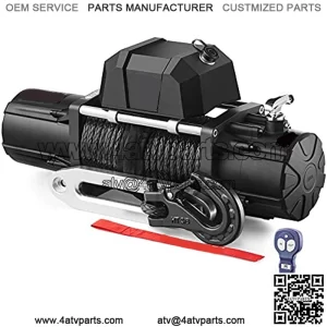 12000 lb Electric Truck Winch DC Synthetic Rope, Waterproof Off Road, for Truck SUV, with Wireless Remote