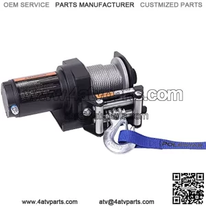 12V DC ATV/UTV Electric Winch 2500 lb. Load Capacity with Steel Cable Wire Rope 1/4" Diameter x 49' Length