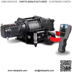 12V DC Electric Winch with Steel Rope: 7/32" Diameter x 50' Length - 3,500 lbs Load Capacity, 10802013 XP-35