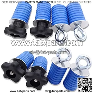 8 Piece Lock & Ride Tie Down ATV UTV Anchors Kit Knob/Eyelet Bolt Anchors Compatible with Polaris Ranger & General
