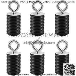 UTV Bed Tie Down Anchors General Tie Down Anchor Black Compatible with Polaris Ranger/General 500 700 800 900 1000 (Up to 2021) 2" Long Anchors Set of 6