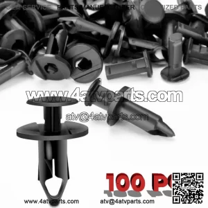100x 8mm Fender Clips Body Rivets Push Pin for ATV HONDA TRX300EX 450R Rancher