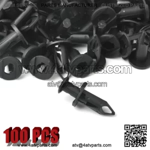 100pcs Fender Clips Body Rivets for Polaris Ranger TRX 400EX RZR XP 1000 Honda