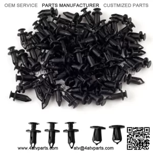 100 Pcs Plastic Mixed Fairing Body Trim Panel Fastener Clips Plug Kit Parts